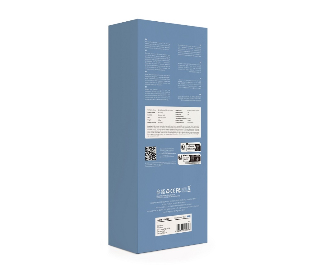 用 SVAKOM Connexion 系列嘅最新豪華玩具 Ava Neo 滿足您嘅幻想。將 Ava Neo 同埋 SVA... SVAKOM - Ava Neo APP 智能遙控 抽插式震動棒 - 粉藍色 照片-16