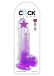 King Cock - 9" Clear Cock w Balls - Purple photo-2