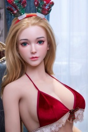 Nataly 聖誕長腿金髮女郎 鋼製靈活骨架柔軟TPE仿真性愛娃娃 163 cm (矽膠頭) 照片
