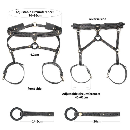Lovetoy - Rebellion Reign Full Body Harness - Black photo