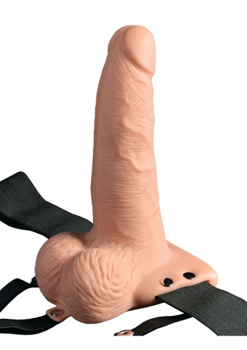 Fetish Fantasy - 6" Vibro Hollow Strap-On w Balls photo