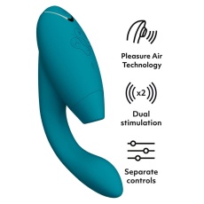 Womanizer - DUO 2 陰蒂吸啜及G點按摩器 - 海藍色 照片
