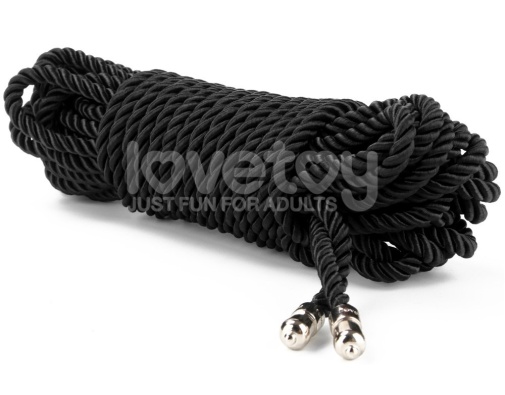 Lovetoy 叛逆的操控師 絲質光滑束縛繩 10米 - 黑色 照片
