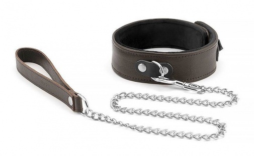 Liebe Seele - Leather Collar w Leash - Brown photo