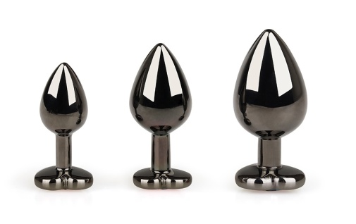 MT - Heart Anal Plug M-size - Gunmetal photo