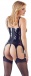 Black Level - Vinyl Garter Top w Open Cups - Black - S photo-2