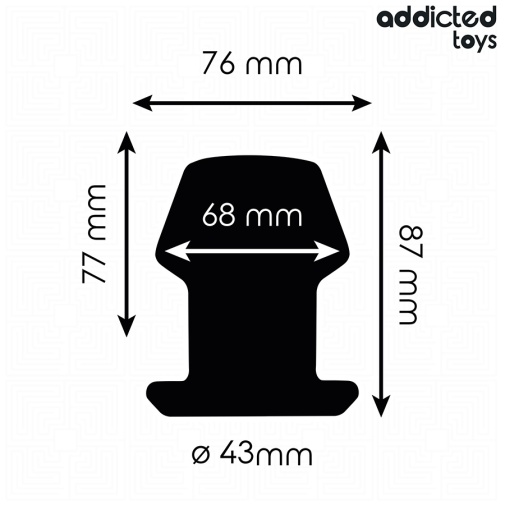Addicted Toys - Extreme Hollow Anal Plug M - Black photo