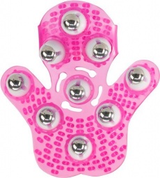 Simple & True - Roller Ball Massage Glove - Pink photo