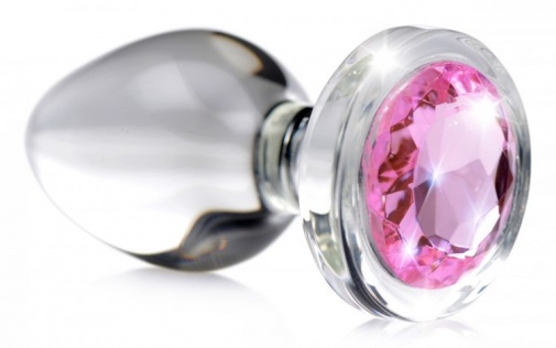 Booty Sparks - Gem Glass Anal Plug L-size - Pink photo