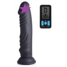 Zeus Electrosex - E-Stim Pro 5X 遙控電擊震動仿真陽具 - 黑色 照片