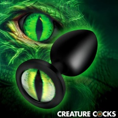Creature Cocks - 綠色怪物 眼睛後庭塞 細碼 - 黑色 照片