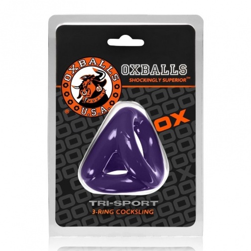 Oxballs - Tri-Sport 三角陰莖環 - 紫色 照片