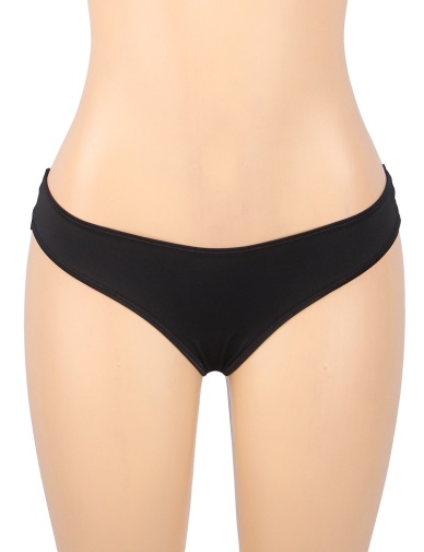 Ohyeah - Lace Hollow Out Panty - Black - M photo