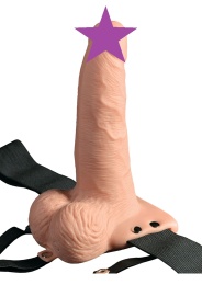 Fetish Fantasy - 6" Vibro Hollow Strap-On w Balls photo