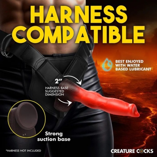 Creature Cocks - Ramming Hound Thrusting Dildo - Black/Red photo