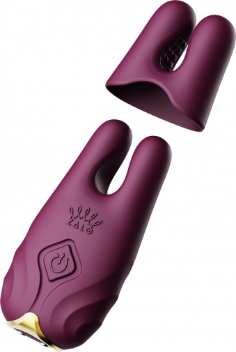 Zalo - Nave APP Vibro Nipple Clamps - Velvet Purple photo