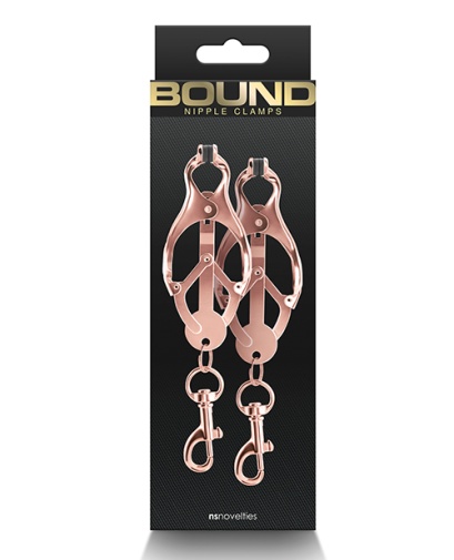 NS Novelties - Bound C3 Nipple Clamps - Rose Gold photo