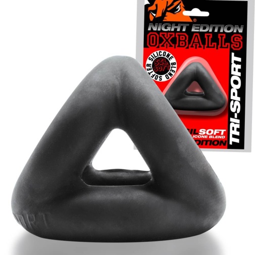 Oxballs - Tri-Sport 三重箍睪陰莖環 - 黑色 照片