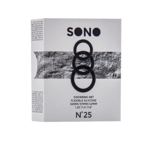 Sono - #25 阴茎环3件装 - 黑色 照片