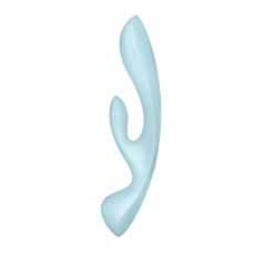 Satisfyer - 三重刺激兔子震動棒 - 淺藍色 照片