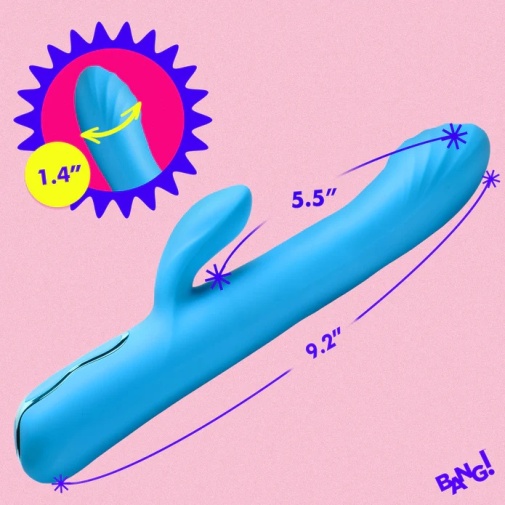 Bang! - Rotating Rabbit Vibrator - Blue photo