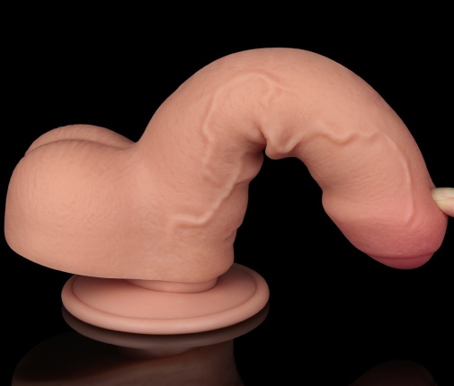 Lovetoy - 7" Sliding Skin Dildo - Flesh photo