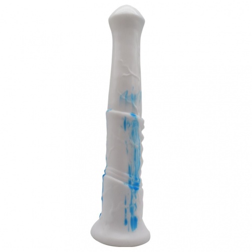 FAAK - Horse Long Dildo - White/Blue photo