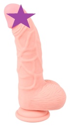 Medical Silicone - Curved Dildo w Balls 20cm photo