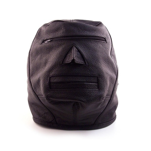 Rouge - Leather Zip Face Mask - Black photo