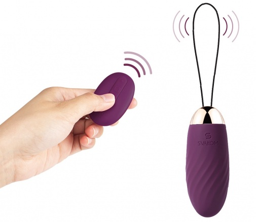 SVAKOM - Elmer Remote Control Egg Vibrator - Violet photo