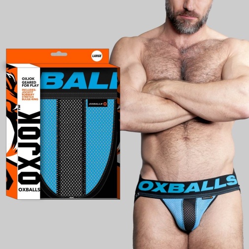 Oxjok - Airmesh Jockstrap w Ring - Blue Sky - XL photo