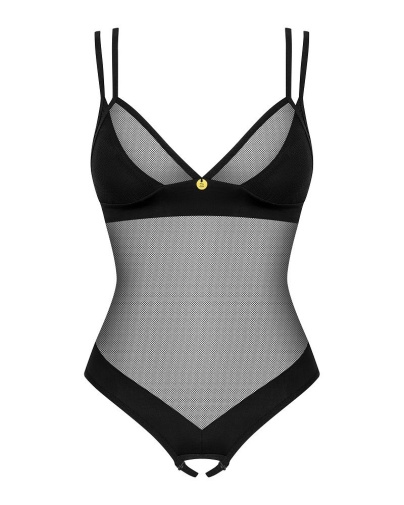 Obsessive - Nesari Crotchless Teddy - Black - XS/S photo