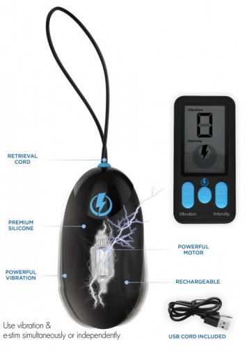 Zeus Electrosex - E-Stim Pro Vibro Egg - Black photo