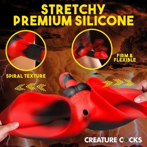 Creature Cocks - Hell Hound Strap-On Harness - Black/Red photo