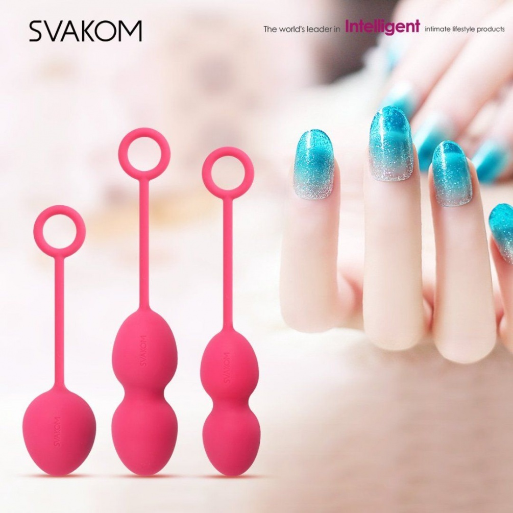SVAKOM Nova 收陰球採用100%防水的矽膠制成。根據凱格爾運動理論,我們特別設計了一系列的鍛練課程,幫助為分娩... SVAKOM - Nova 收陰球 - 紅色 照片-5