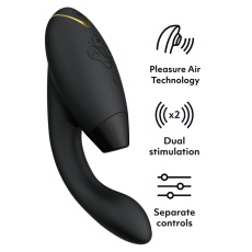 Womanizer - DUO 2 陰蒂吸啜及G點按摩器 - 黑色 照片
