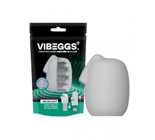 Vibeggs - 加水潤滑 男女通用震動自慰套 凸條花紋 照片