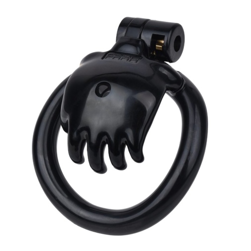 FAAK - Hand Shaped Resin Chastity Cage - Black photo