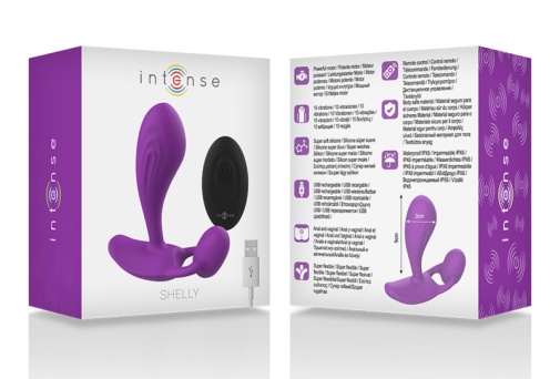 Intense - Shelly 親膚矽膠電動肛門遙控震動器 - 紫色 照片