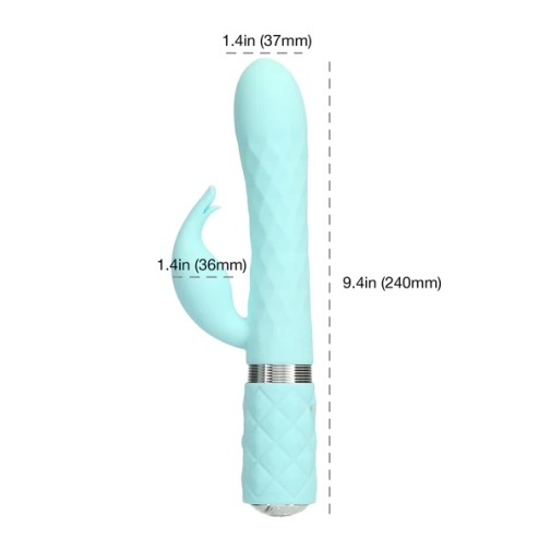 Pillow Talk - Lively Rabbit Vibrator – Teal photo
