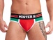 Mister B - Urban Lisbon Jock Brief  露股内褲 - 紅色/綠色 - 中碼 照片