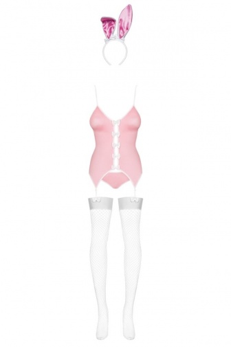 Obsessive - Bunny Suit Costume 4 pcs - Pink - S/M photo