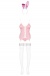 Obsessive - Bunny Suit Costume 4 pcs - Pink - S/M photo-10