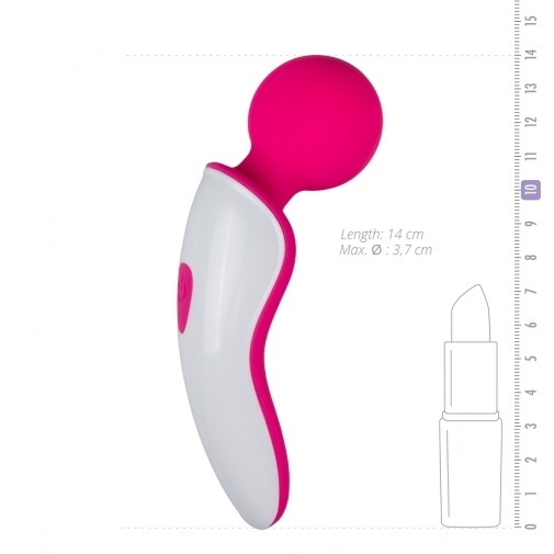 Easytoys - Mini Wand Massager - Pink/White photo
