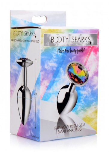 Booty Sparks - Rainbow Prism Gem Anal Plug S-size - Pink photo