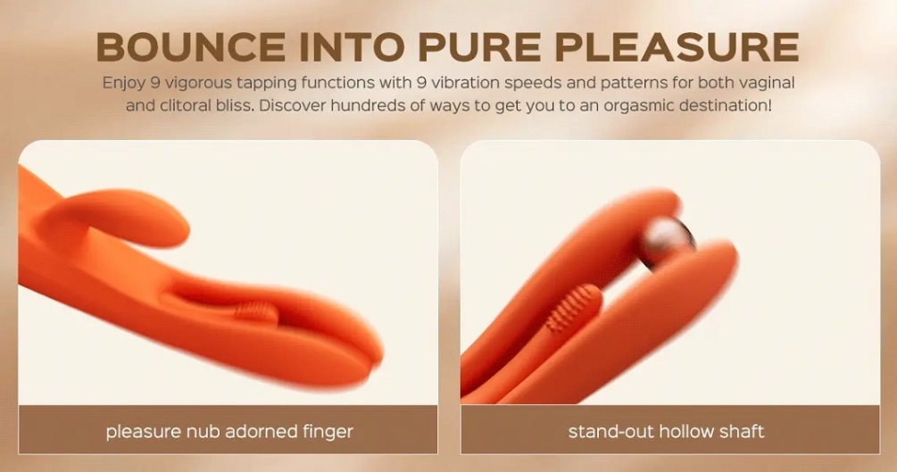 You’ve probably seen hundreds of sex toys, but TERRI stands ... Honey Play Box - Terri Tapping Rabbit App Vibrator - Orange photo-5