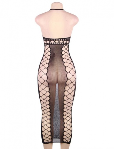 Ohyeah - Hollow Out Long Dress - Black - M photo