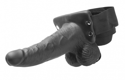 Malesation - Vibro Boyfriend Hollow Strap-On - Black photo