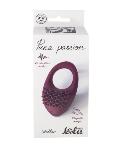 Lola Games - Pure Passion Stellar 震動式陰莖環 - 紅色 照片