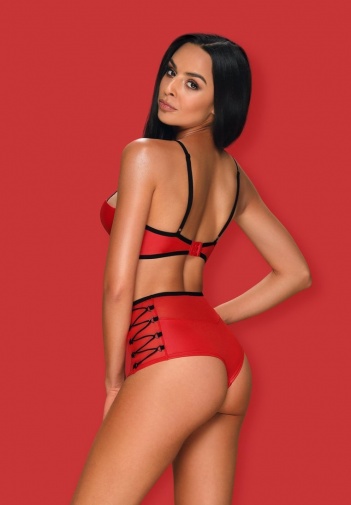 Obsessive - Leatheria 2-pcs Set - Red - L/XL photo